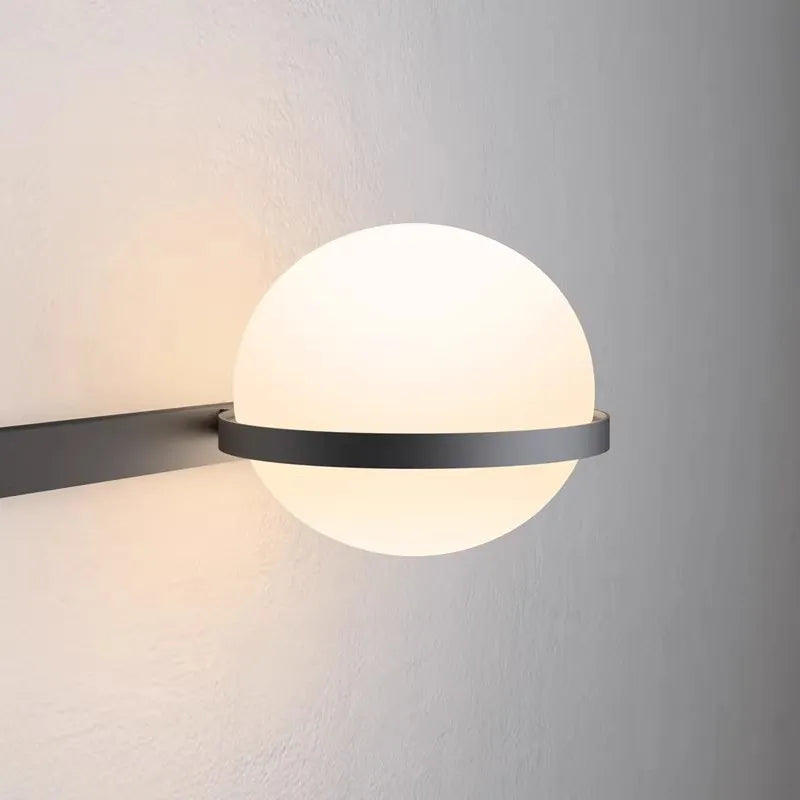 Applique murale LED moderne acrylique métal noir