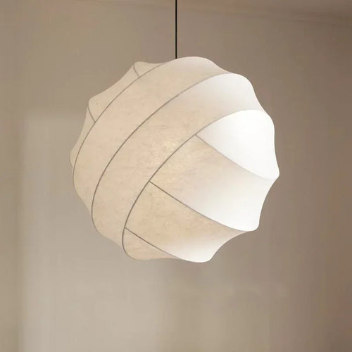 lustre suspendu en soie wabi sabi led moderne nordique