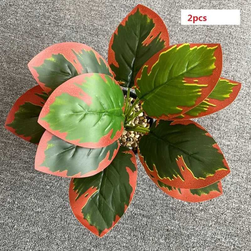 feuilles de phénix artificielles décoration verte en plastique