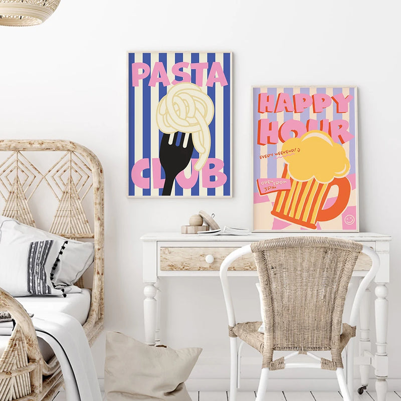 affiche citation disco mon chéri art culinaire décoration murale