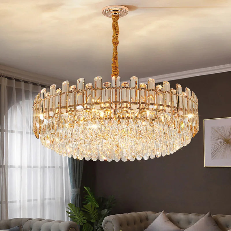 lustre led de luxe en cristal moderne en stock