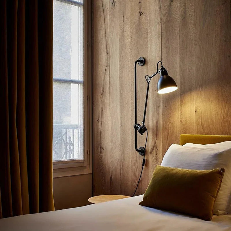 applique murale style américain avec prise abat-jour rotatif