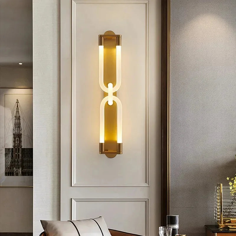 applique murale led moderne en acrylique double tête luxueuse