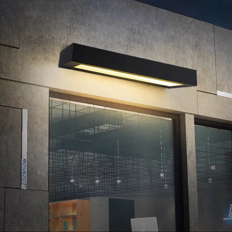 Phare de porte extérieur applique murale étanche terrasse applique murale horizontale porte d'entrée applique murale en acier inoxydable