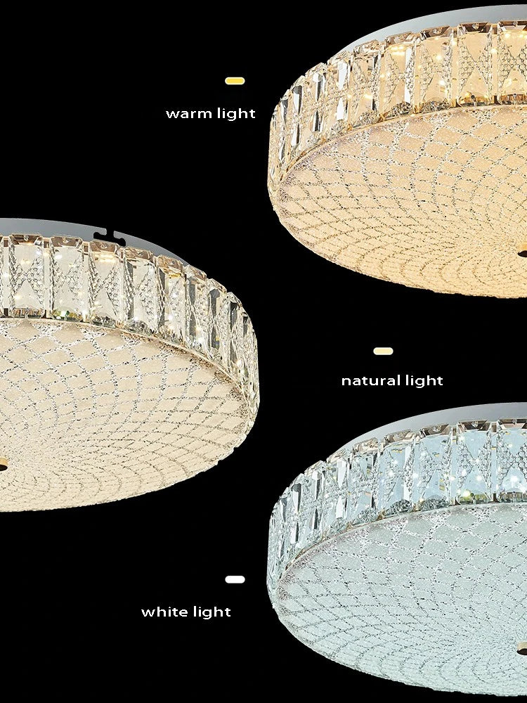 plafonnier led de luxe en cristal design moderne haute qualité lampara