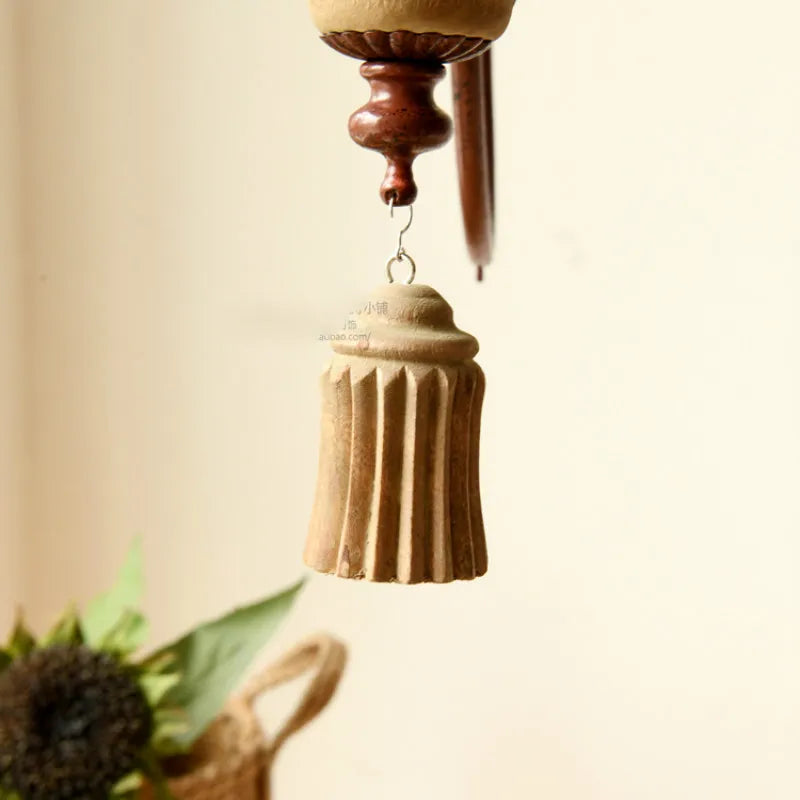 lustre industriel en résine antique avec bougeoirs à led