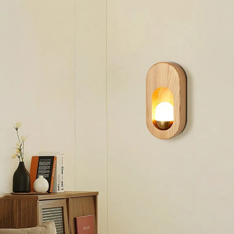applique led bois bande décorative nordique maison