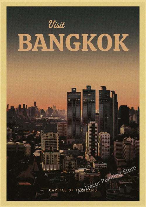 affiche vintage de voyage pour passionnés de tourisme