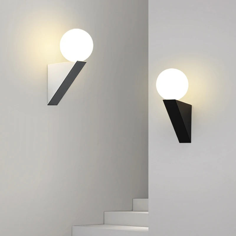 applique murale moderne en verre pour intérieur avec éclairage led