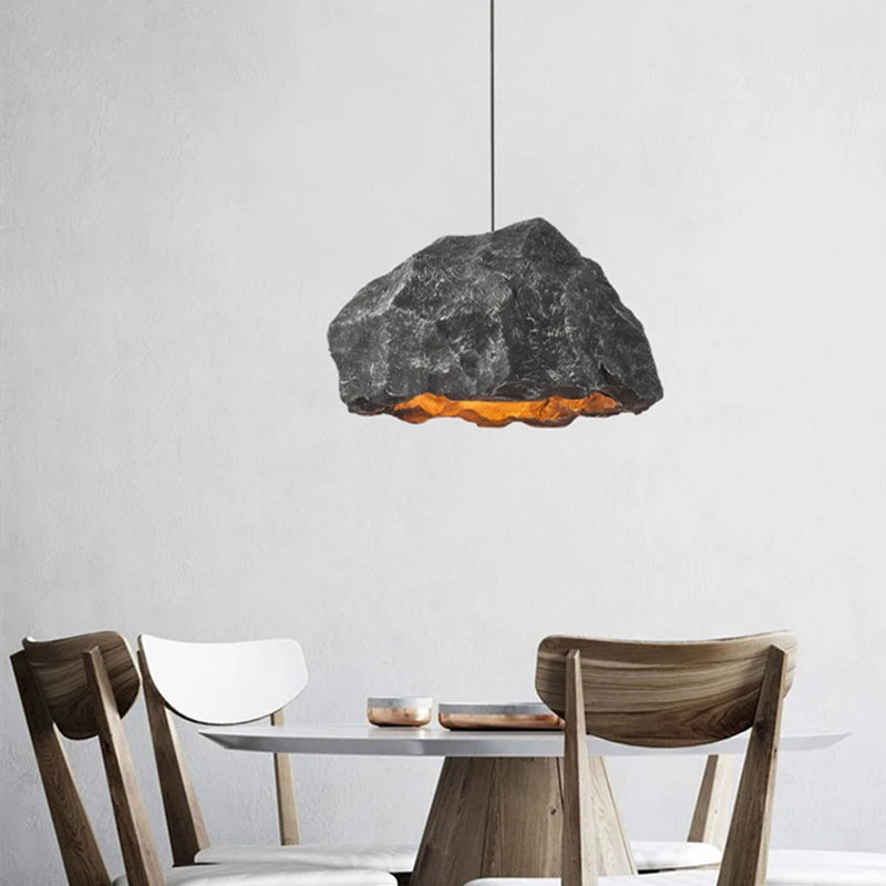 Plafonnier design nordique pour Restaurant salon lampe en résine corps Style nostalgique à la main suspension