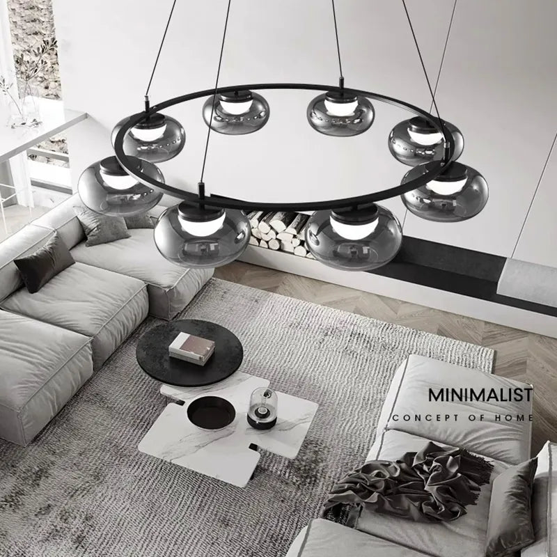 Lustre moderne luminaire suspendu lustre pour la cuisine lampes suspendues pour salon éclairage intérieur en verre