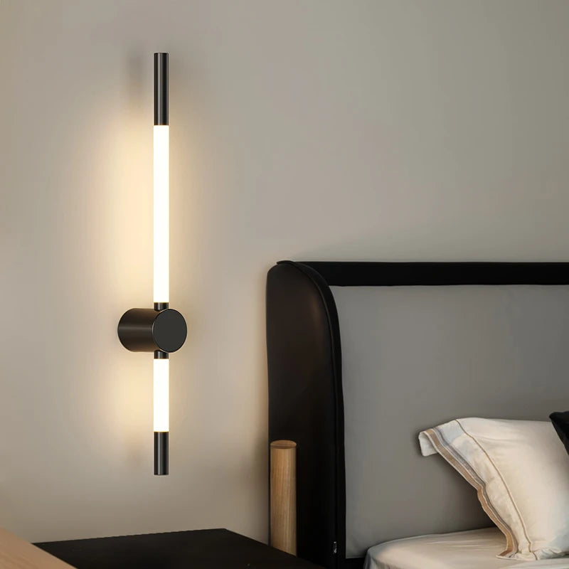 applique murale led nordique longue minimaliste pour hôtel