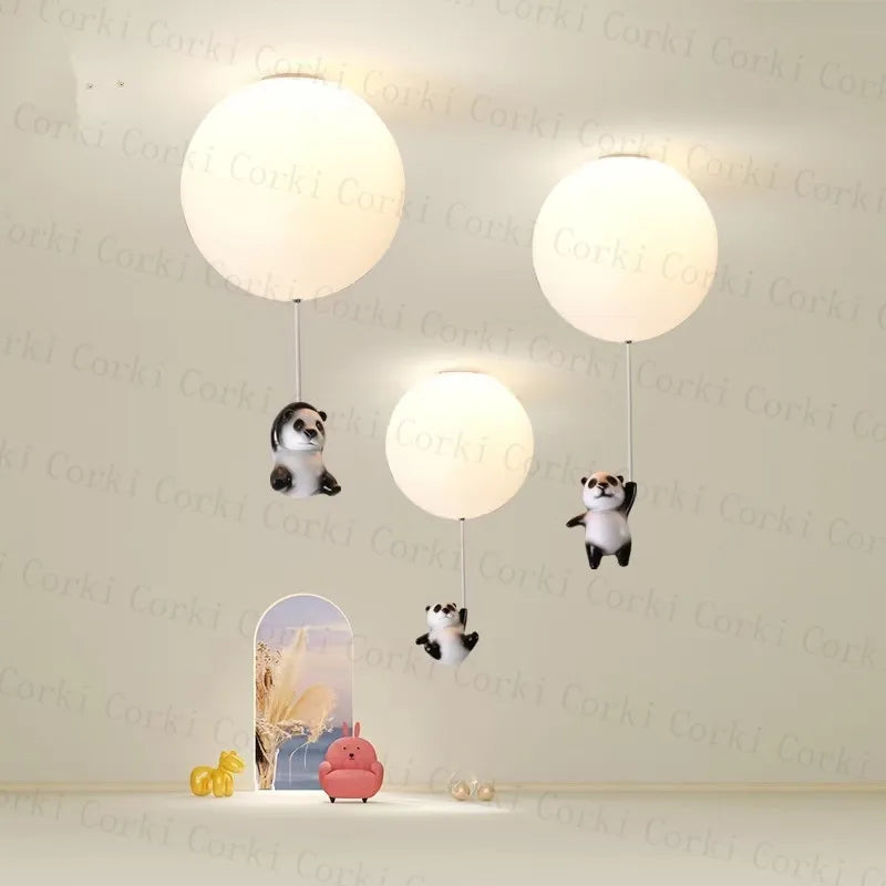 plafonnier led créatif dessin animé ours pour enfants