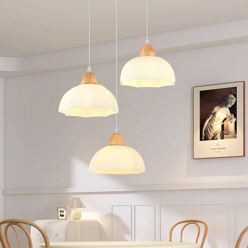 suspension en bois moderne pour décoration intérieure élégante