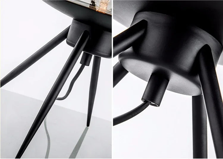 lampe de table led nordique moderne en verre pour décoration nocturne