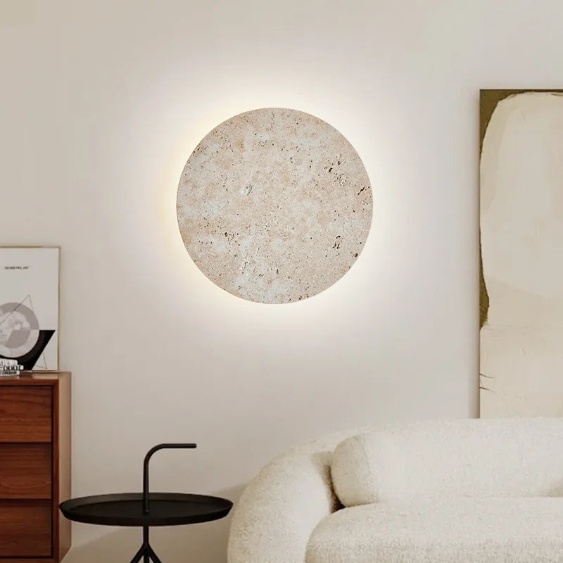 applique murale artistique en pierre naturelle pour luminaires d'ambiance