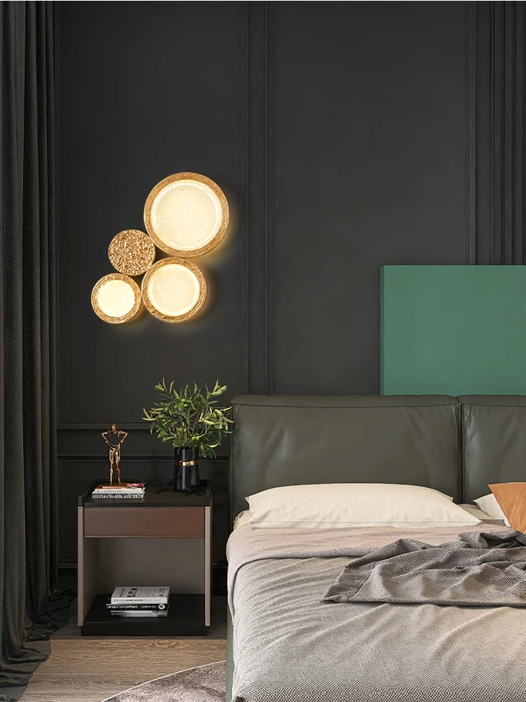 applique murale en cuivre avec miroir magique pour décoration intérieure