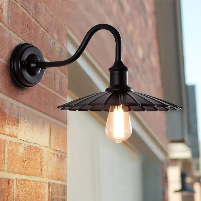 Vintage étanche applique murale lampe extérieure pour balcon porte cour couloir jardin industriel E27 appliques luminaire