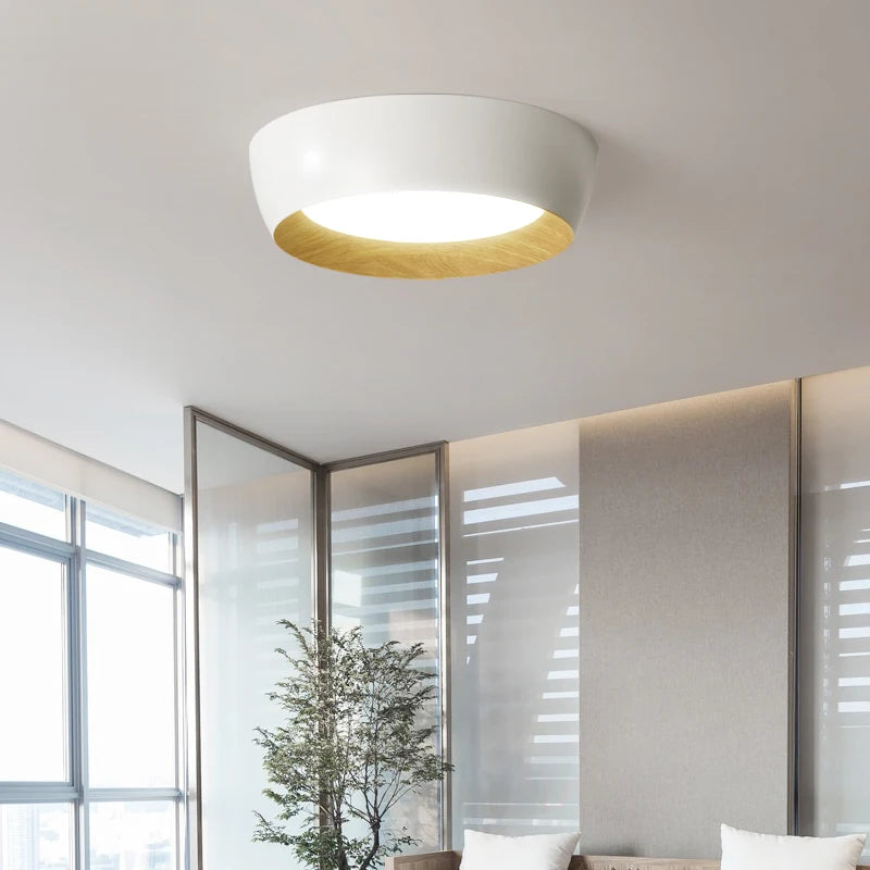 Plafonniers LED nordique pour salon chambre couloir Luminaire blanc noir gris lampe lustres e pendentes