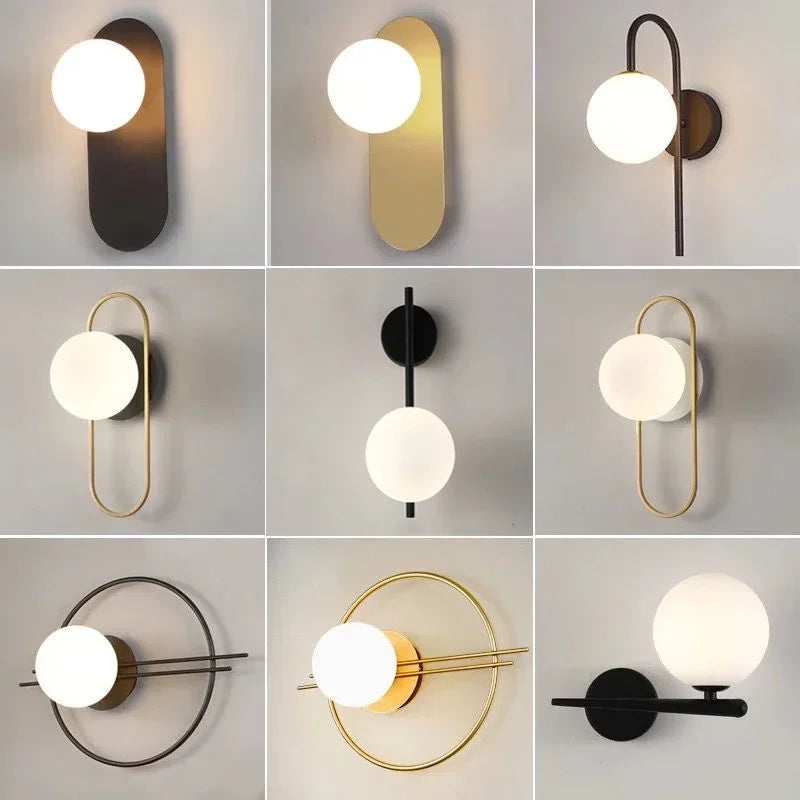 lustre led moderne nordique doré noir