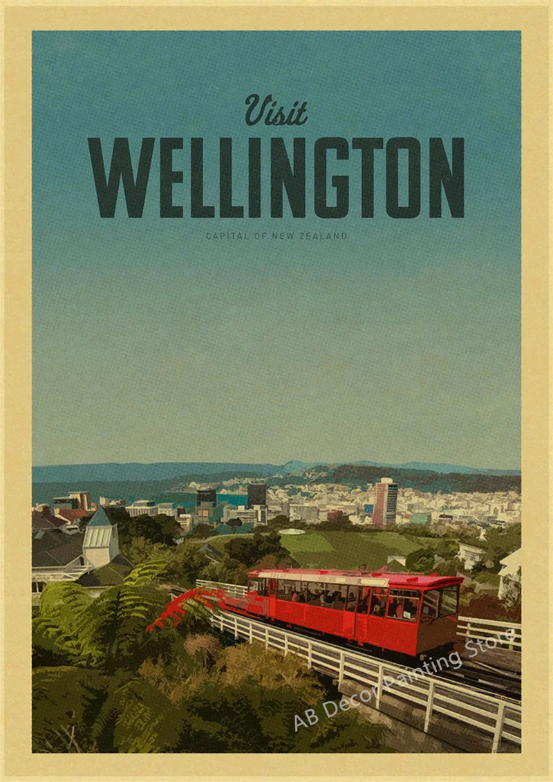 affiche vintage de voyage pour passionnés de tourisme