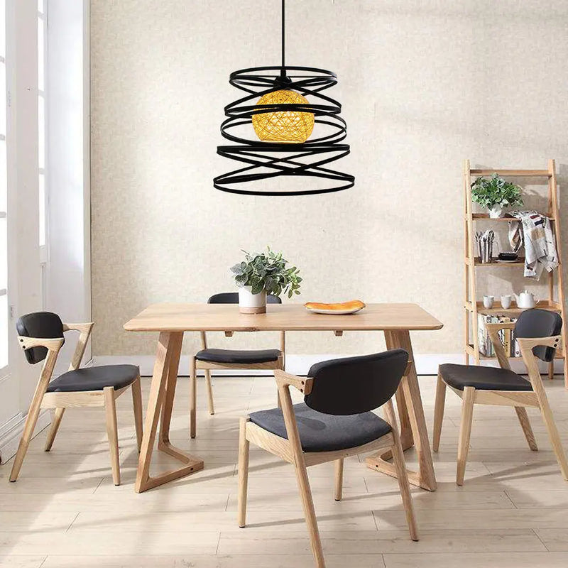 Lampe Spirale Suspendue Vintage