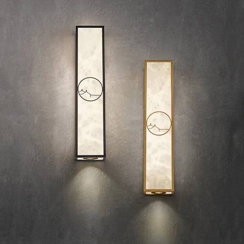 lampe décorative rétro en cuivre et marbre naturel led luxe