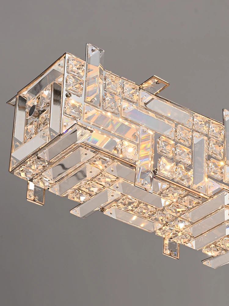 lustre en cristal design pour espace moderne et élégant