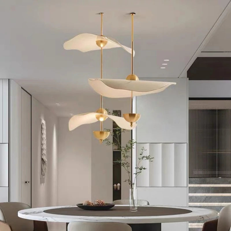lustre créatif nordique en forme de lotus pour décoration intérieure