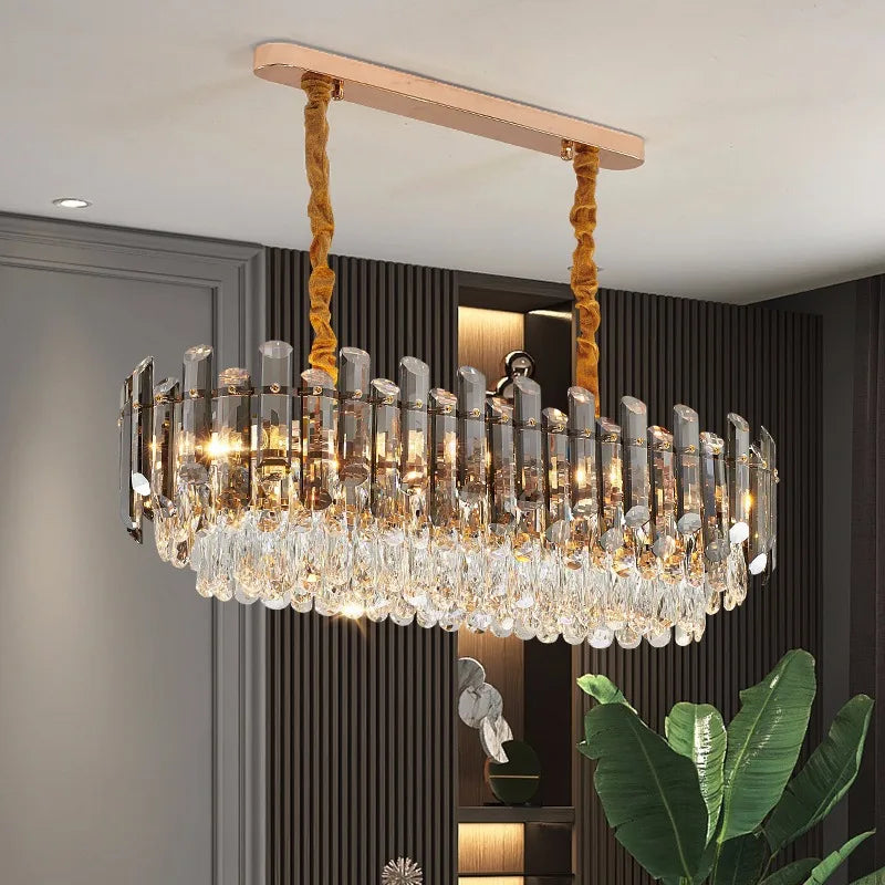 lustre led de luxe en cristal moderne en stock