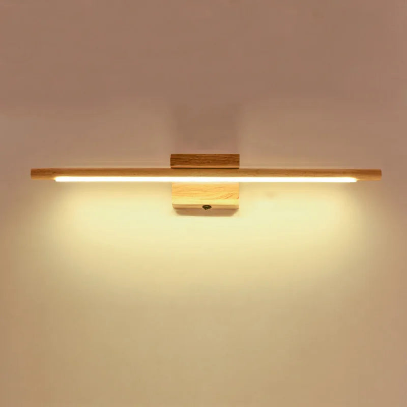 Applique murale led en bois massif avec interrupteur moderne