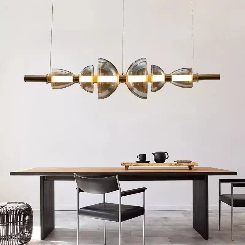 lustre moderne en verre design minimaliste pour restaurant et café