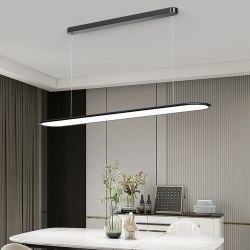 lustre led décoratif minimaliste moderne rectangulaire arrondi