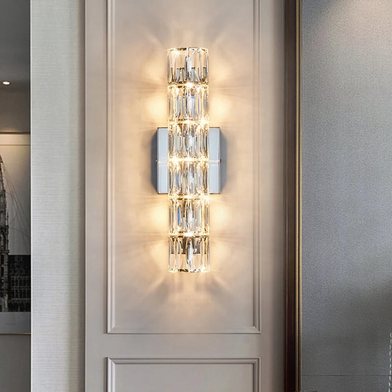 Applique murale moderne et luxueuse en cristal