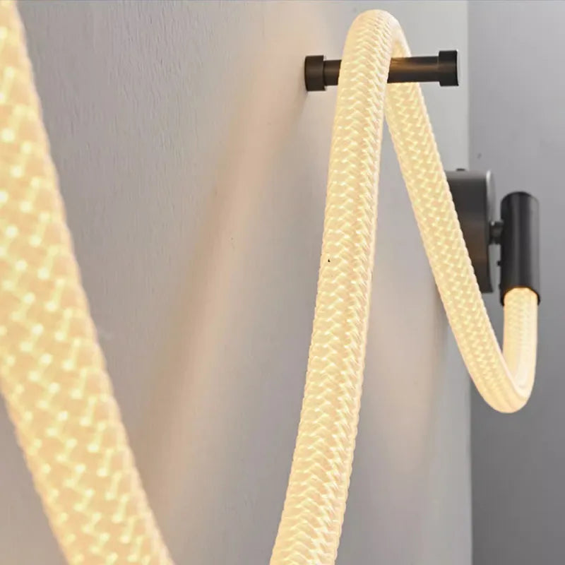 Applique murale moderne en Tube de néon LED tissé en Silicone