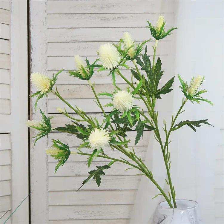 fleurs artificielles décoratives houx de mer rose violette