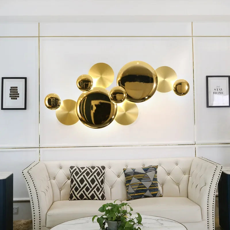 applique murale led moderne luxe nordique pour tv fond