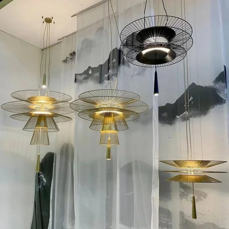 lustre design moderne led minimaliste pour bar alimentaire