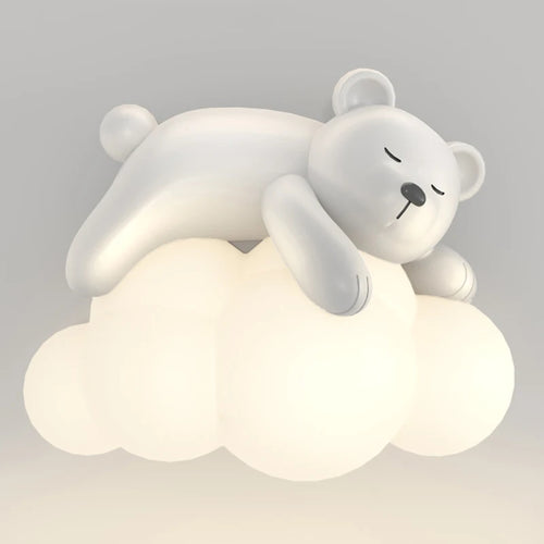 applique murale ours polaire et lapin pour chambre d'enfants
