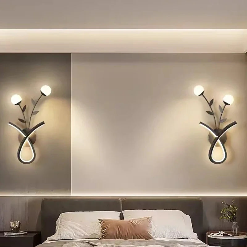 applique murale led acrylique fleur déco