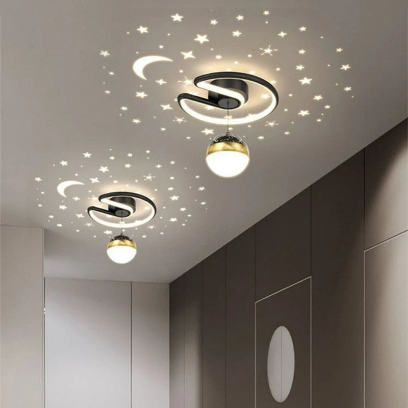 lustre nordique led créatif projection étoile ciel acrylique