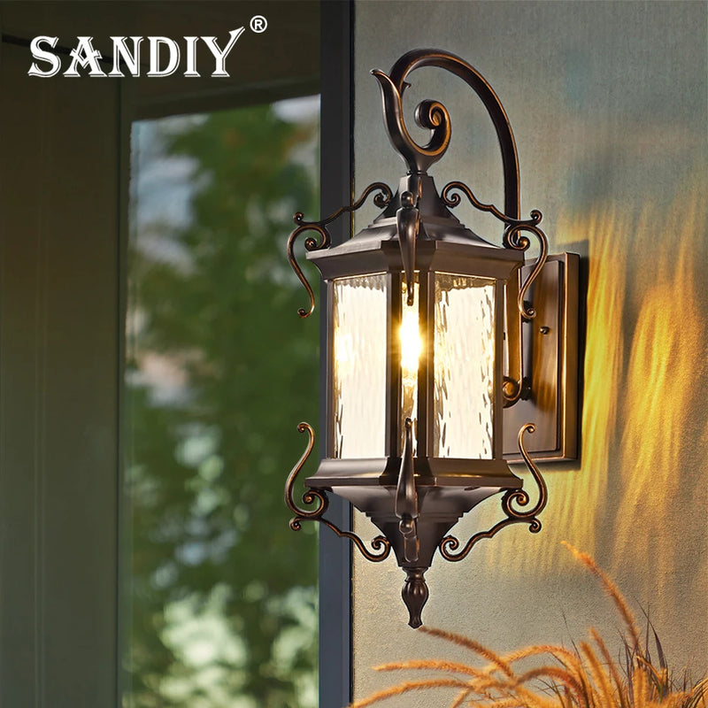 applique murale extérieure rétro pour éclairage de jardin et patio