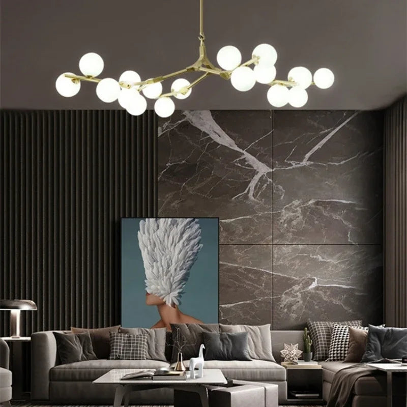 lustre style nordique moléculaire led créatif simple moderne