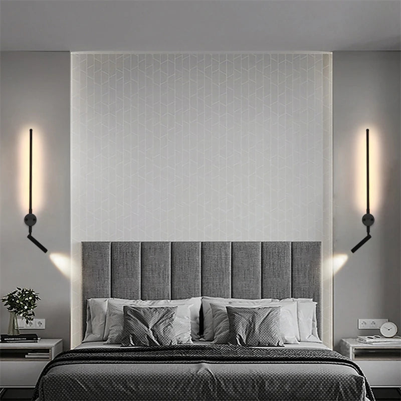 applique murale led minimaliste nordique avec interrupteur pour lecture