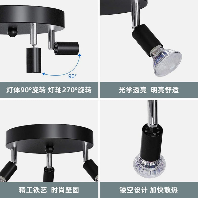 Plafonnier de cuisine rotatif à Angle réglable