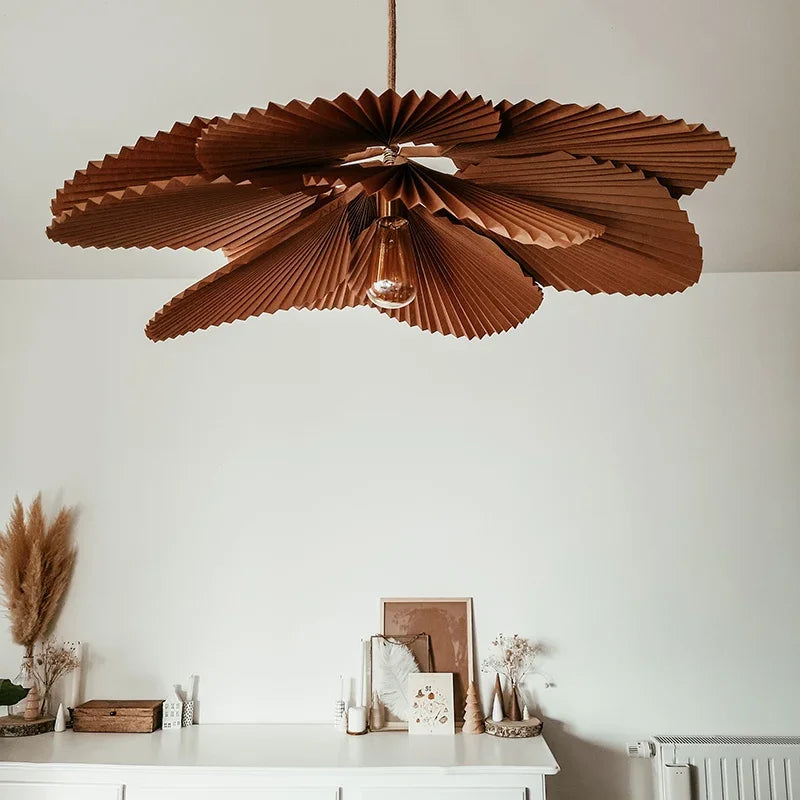 suspension wabi sabi japonaise luminaire décoratif artistique fleur