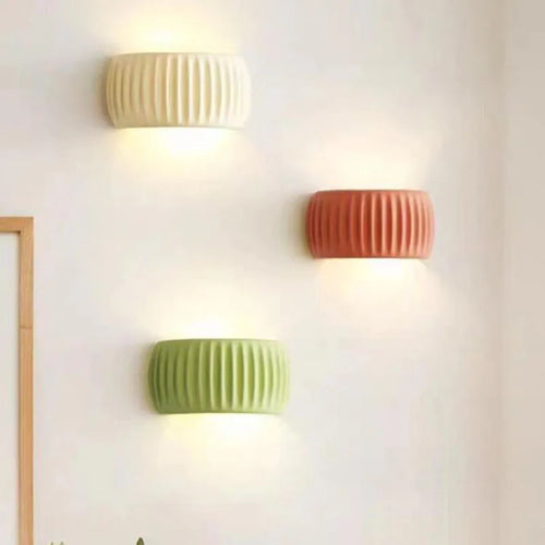 Nordique crème mur Led lumière chambre de fille salon chambre décoration applique applique escalier couloir couloir citrouille forme lampe