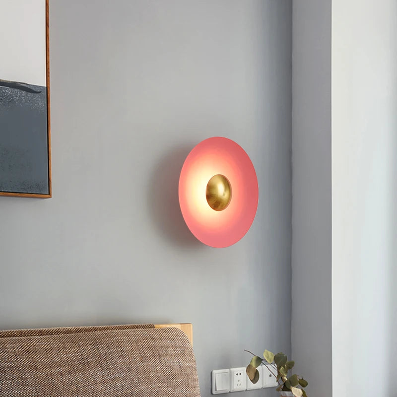 applique murale led ronde moderne pour décoration de luxe intérieure