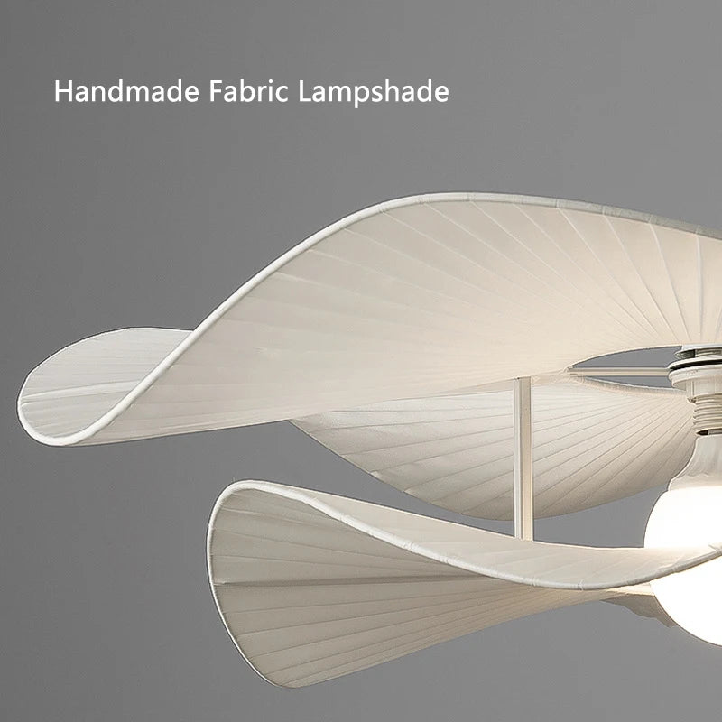 lustre nordique à chapeau en tissu led d'intérieur