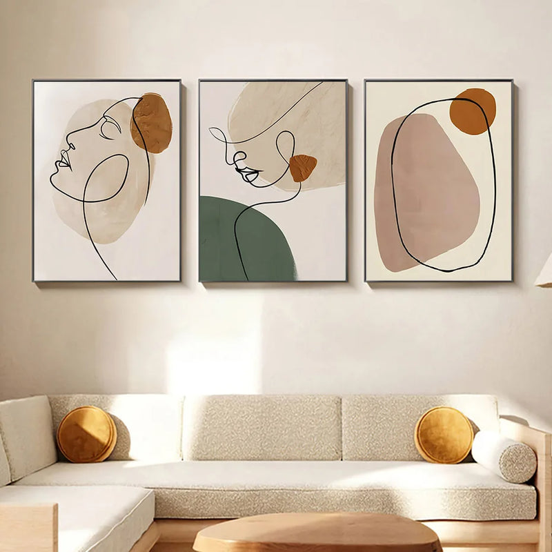 affiches murales abstraites géométriques décoratives modernes pour intérieur
